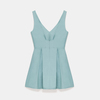 Pleated Mint Linen Dress