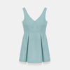 Pleated Mint Linen Dress