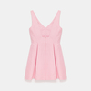 Pleated Pink Linen Dress