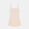 Square Neck Beige Dress