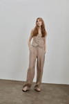 Taupe Linen Vest