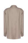 Taupe Oversize Linen Blazer