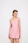 V Neck Pink  Dress