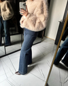 MARKA ETİKETLİ KARTLI WİDE LEG DENİM JEAN