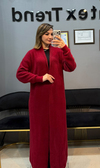 Triko alpaka uzun abaya  Bordo renk 