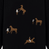 Güvenin Dansı Nakışlı Oversize Bisiklet Yaka Siyah Sweatshirt
