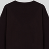 Güvenin Dansı Nakışlı Oversize Bisiklet Yaka Kahverengi Sweatshirt