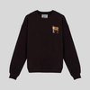 Kovboy nakışlı oversize kahverengi Sweatshirt-01