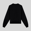 Sessiz Bağ Nakışlı Bisiklet Yaka Reylan Kol Siyah Sweatshirt