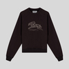 Zafer Koşusu Nakışlı Bisiklet Yaka Reylan Kol Kahverengi Sweatshirt