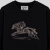 Zafer Koşusu Nakışlı Oversize Bisiklet Yaka Siyah Sweatshirt