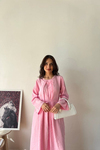Alisa İnci Detaylı Elbise Pembe
