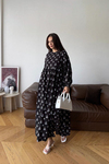 Alize Model Desenli Elbise Siyah