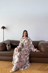 Alvin Model Yaprak Desenli Pembe Elbise