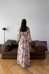 Alvin Model Yaprak Desenli Pembe Elbise
