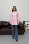 Asel Oversize Gömlek Pembe