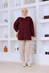 İncili Ceket Bordo