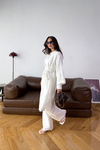 Kimono Pantolon Takım Ekru