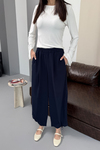 Spor Krep Pantolon Lacivert