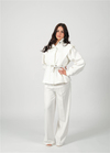 Kemer Detaylı Vatkalı Beyaz Ceket