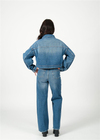 Parlak Taş Detay Denim Mont