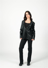 Siyah Deri Blazer Ceket
