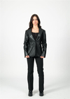 Siyah Deri Blazer Ceket