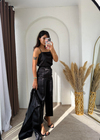 Boyfit Elegance Saten Takım Siyah