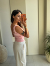 Dilvin Kalın Askılı Bluz Tozpembe