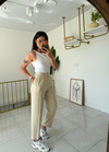 Feminen Çizgili Yelek Takım