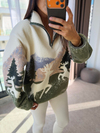 Geyikli Peluş Sweatshirt