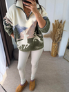 Geyikli Peluş Sweatshirt