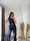 Gold Düğmeli Jean Takım