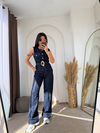 Gold Düğmeli Jean Takım