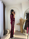 Leopar Oys Modal Takım Bordo