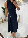 Mango Model Romantik Elbise Lacivert