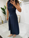 Mango Model Romantik Elbise Lacivert