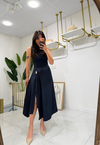 Mango Model Romantik Elbise Lacivert