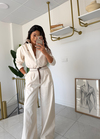 Marka Model Gabardin Takım Krem