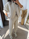 Premium Bomber Takım Krem