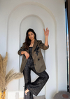 Premium Kadife Payetli Blazer