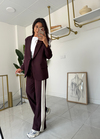 Şeritli Blazer Takım Mürdürm