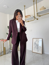 Şeritli Blazer Takım Mürdürm