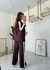Şeritli Blazer Takım Mürdürm