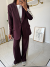 Şeritli Blazer Takım Mürdürm