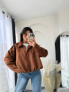 Süet Bomber Ceket Camel