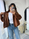 Süet Bomber Ceket Camel