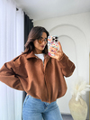 Süet Bomber Ceket Camel