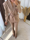 Vintage Blazer Takım Kahve