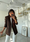 Zara  Kahverengi Blazer(Fular Hediyeli)